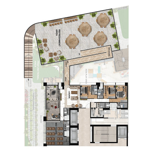 E-Deck Level Amenities Layout