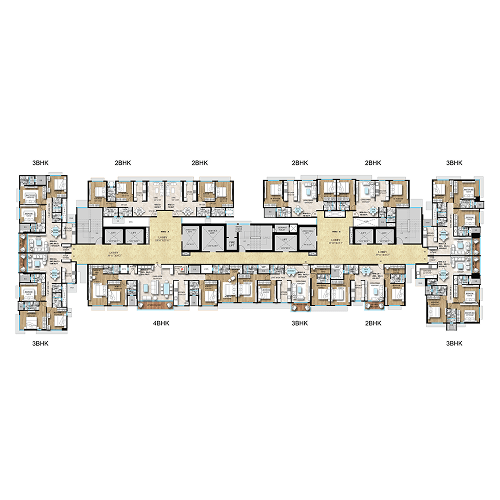 Typical Lower Floor Plan  2nd to 7th, 9th to 14th Floor